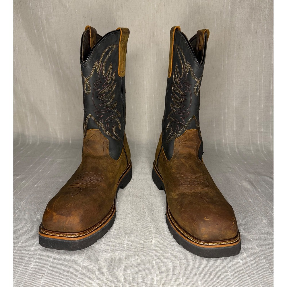 Thorogood Men's American Heritage 11" Square Toe Wellington Boots Brown 13D